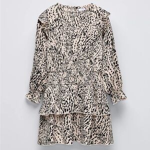 Zara animal print dress girls size 6 excellent condition